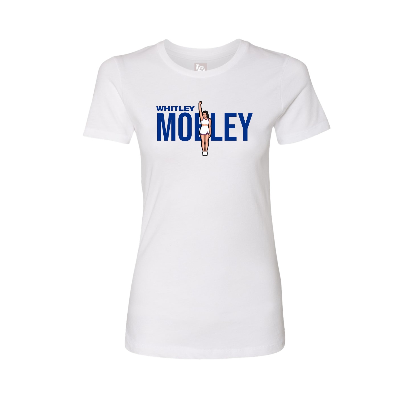 Fitted Women's Tee — Player Name in White
