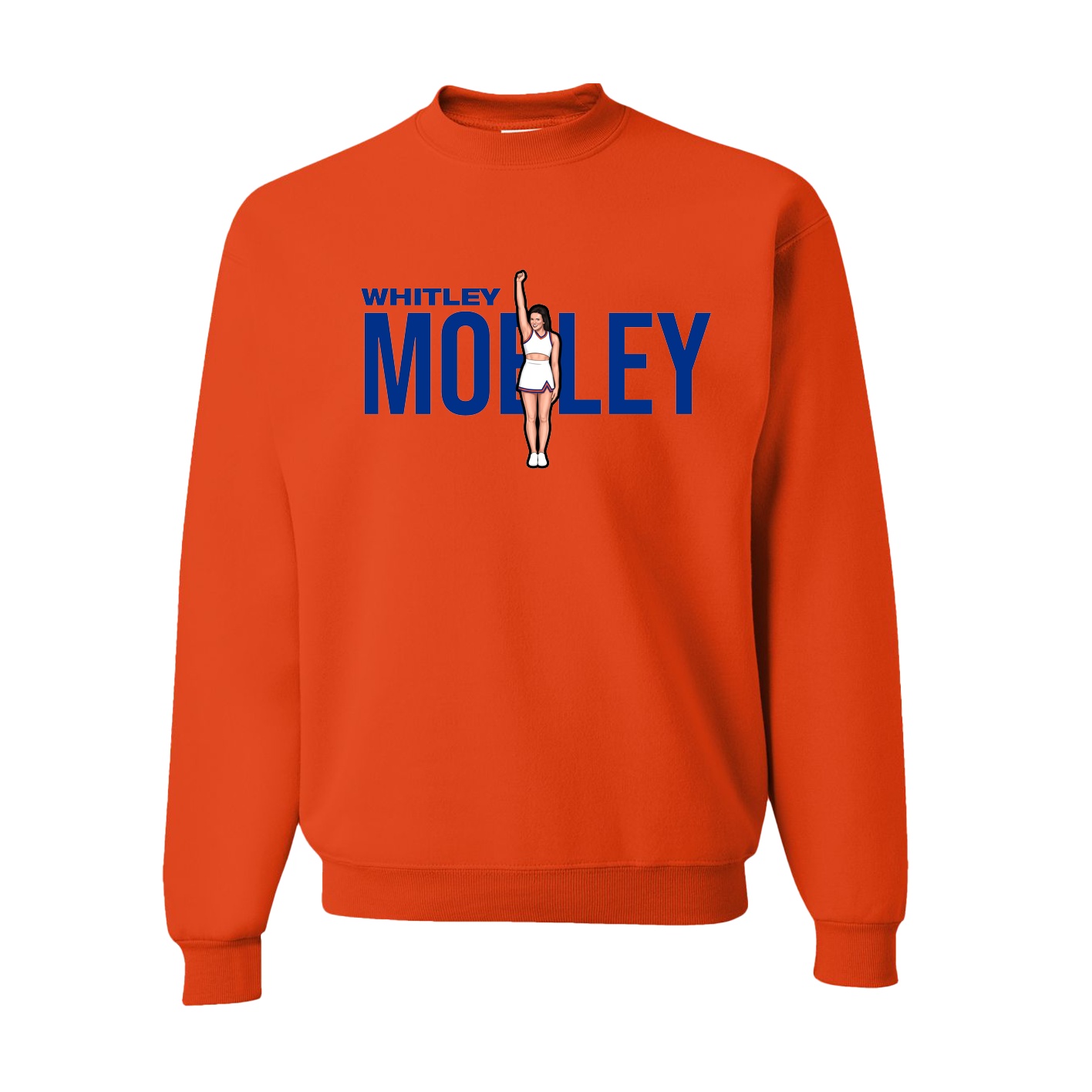 Fleece Crew — Player Name in Orange