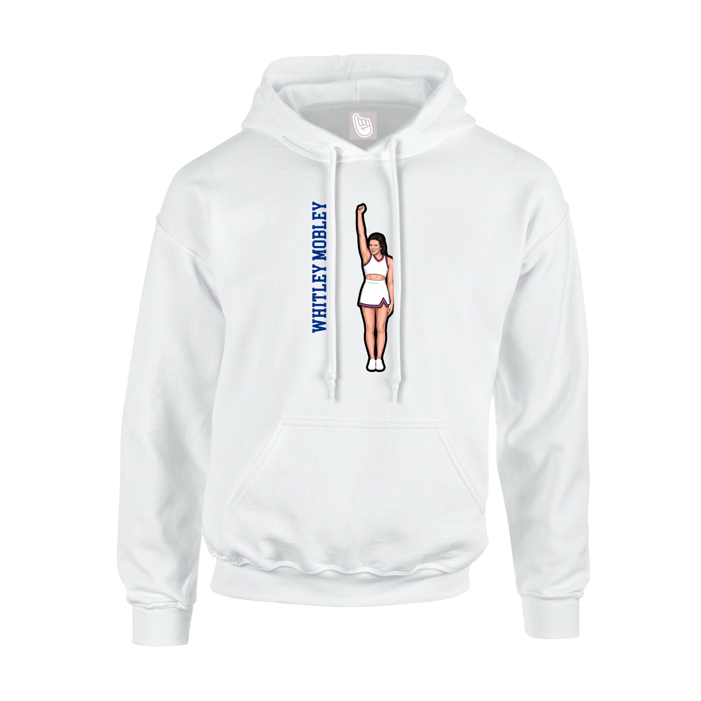 Youth Hoodie — Name Vertical in White