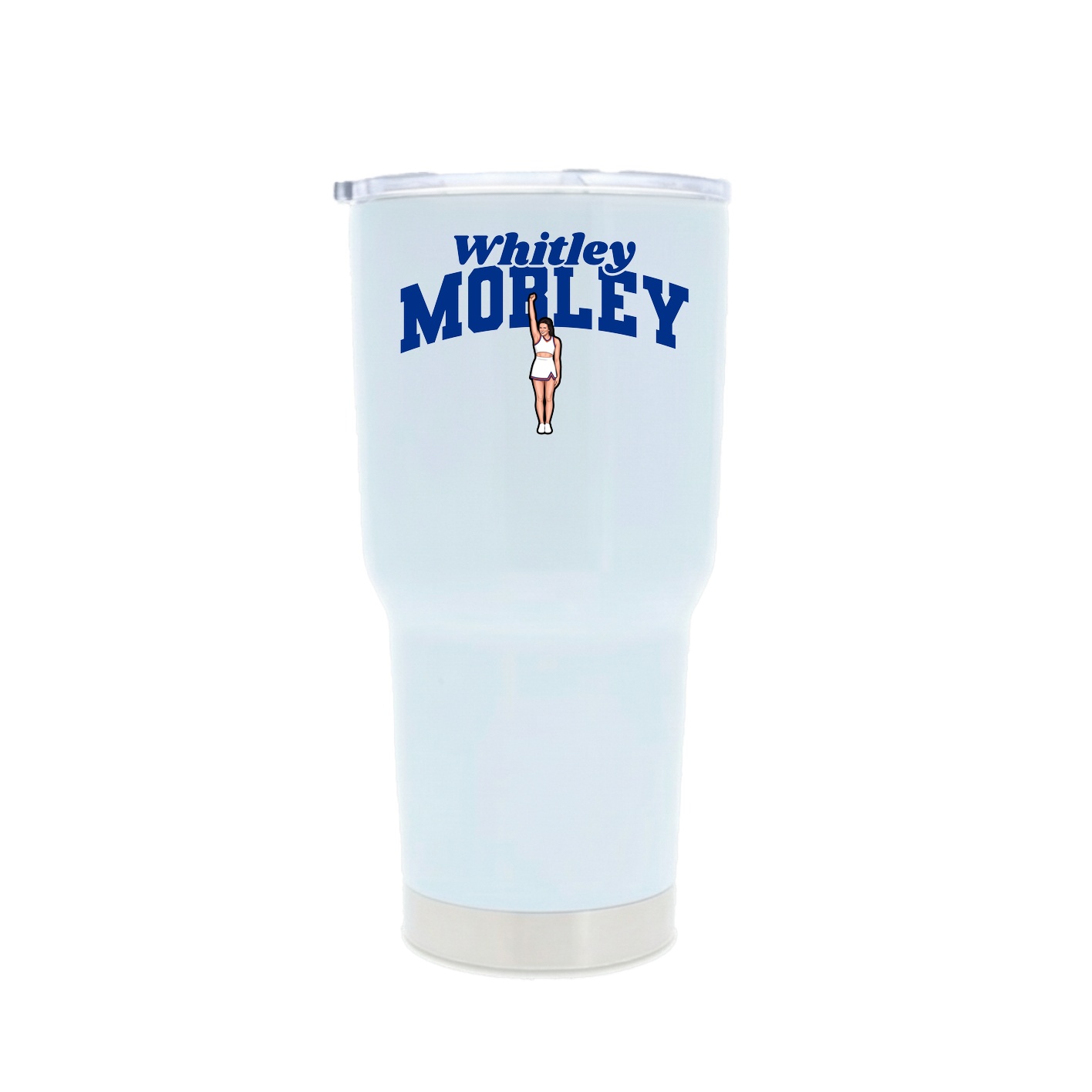 30oz Stainless Steel Tumbler — Signature Arch in White