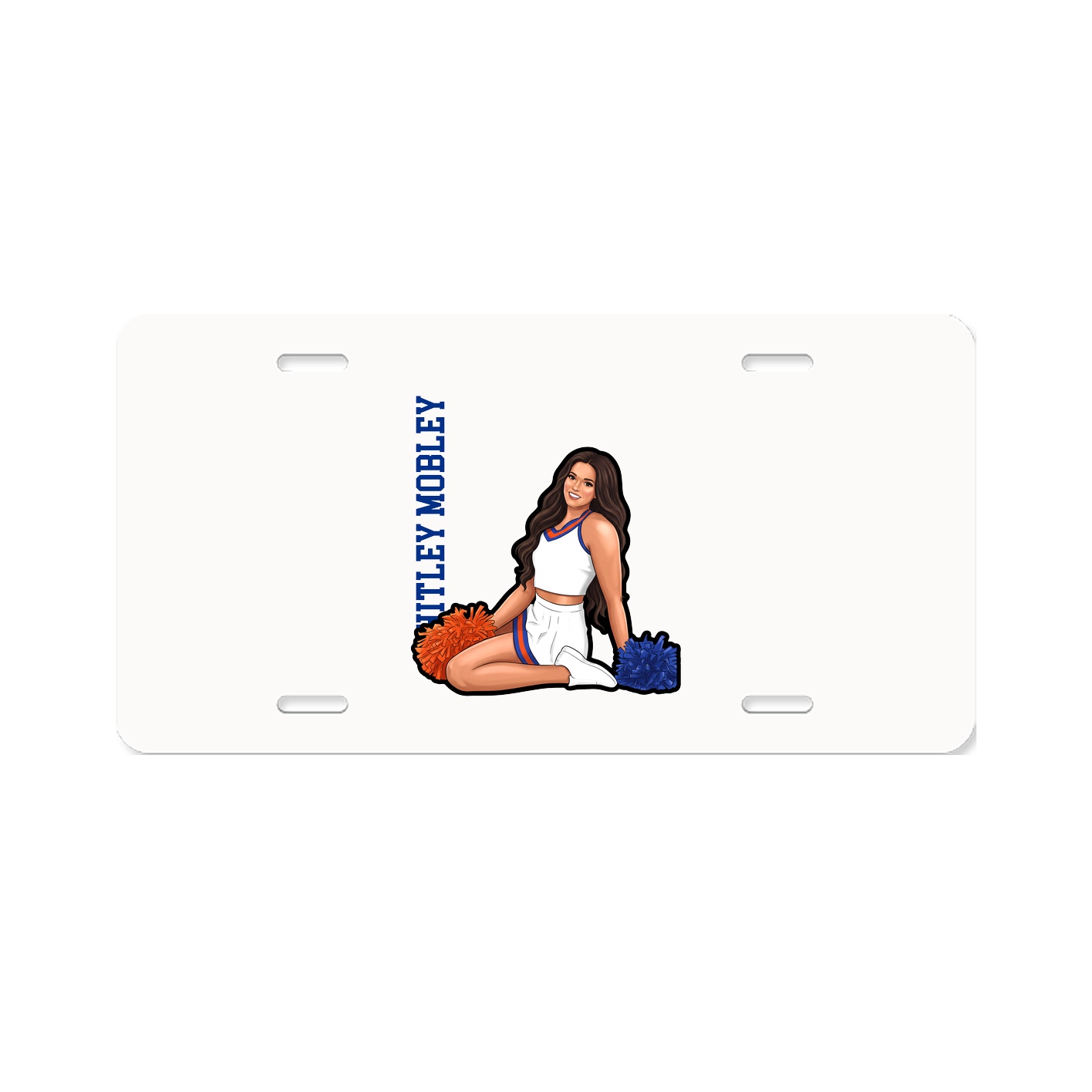 License Plate — Name Vertical in Classic