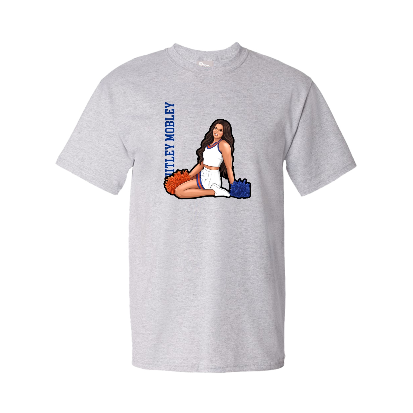 Youth Tee — Name Vertical in Grey