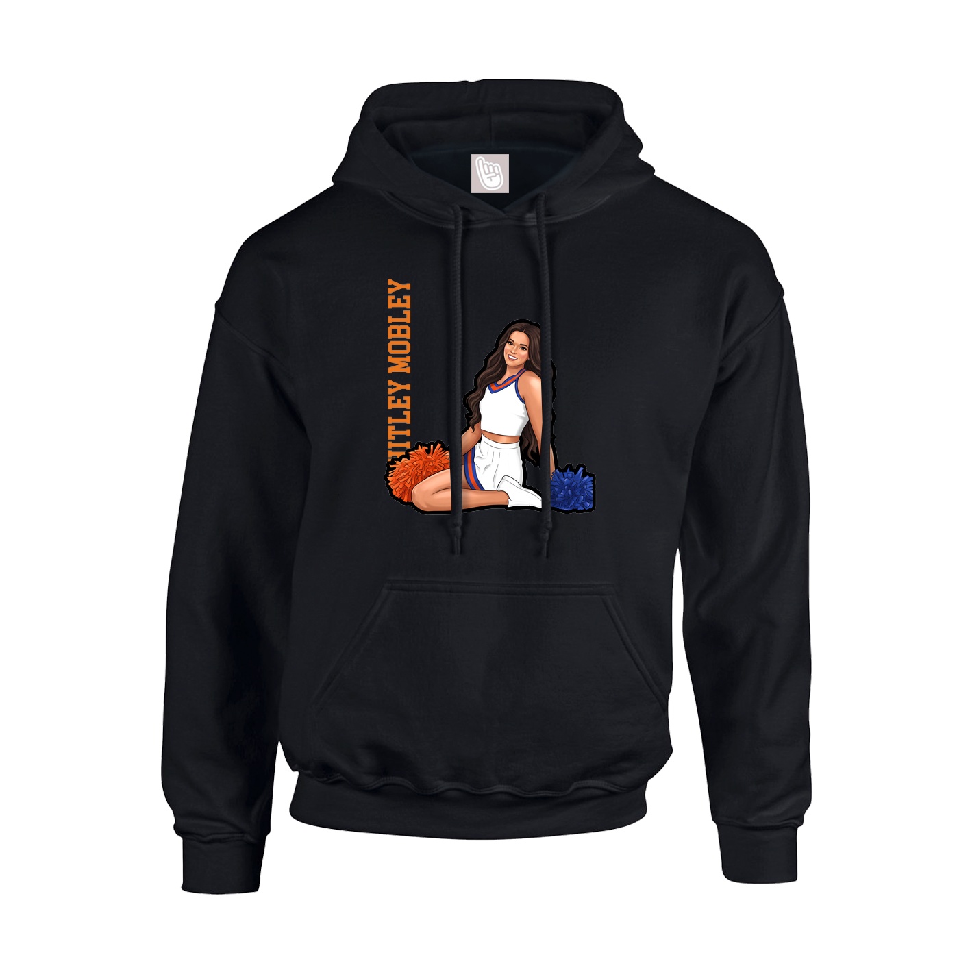 Youth Hoodie — Name Vertical in Black