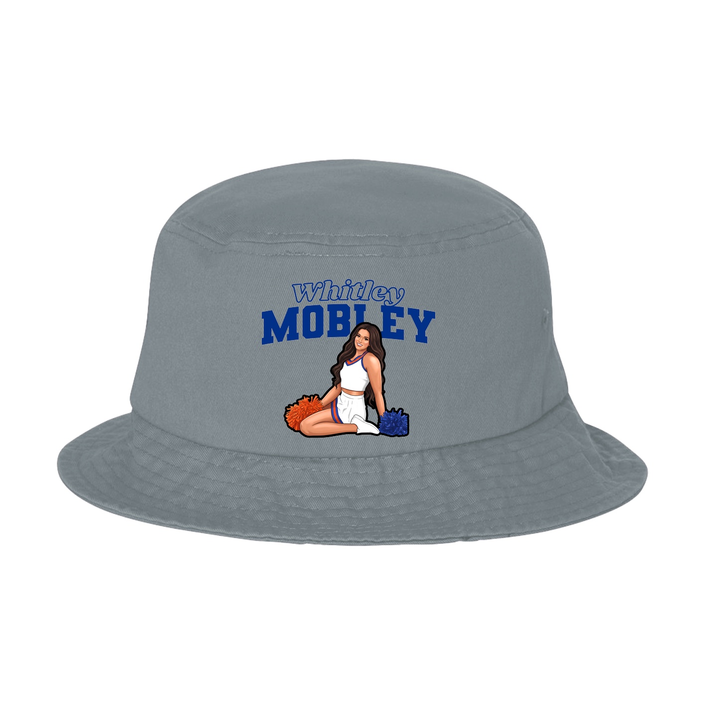 Bucket Cap — Name Arch in Grey