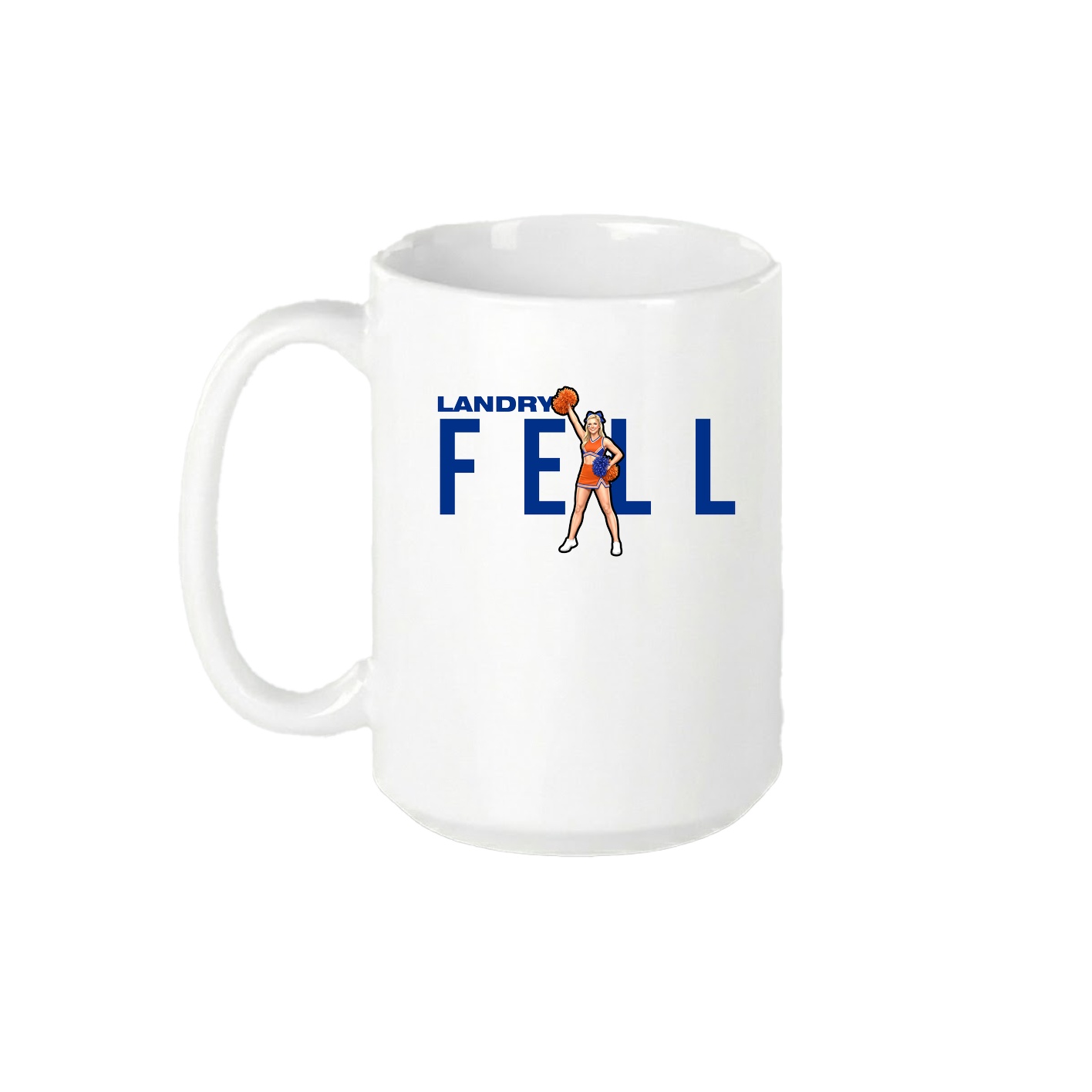 15oz Coffee Mug — Player Name in White