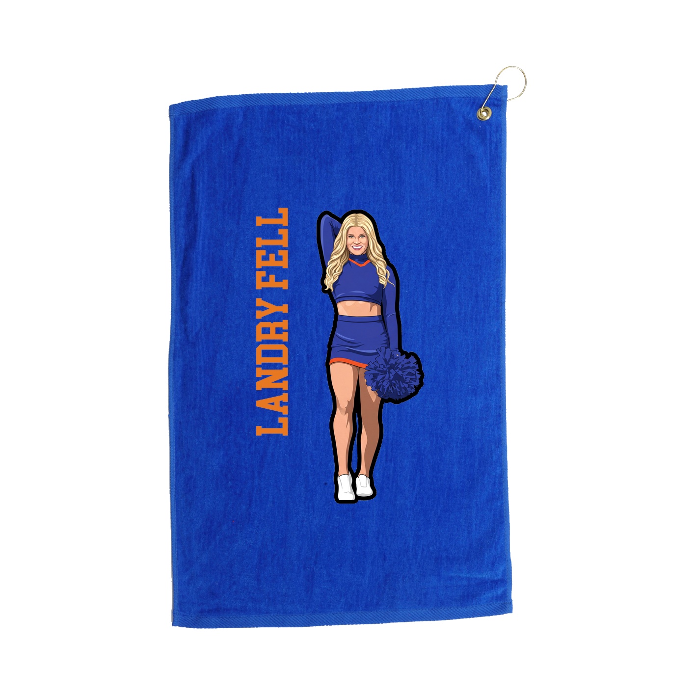 Golf Towel — Name Vertical in Royal