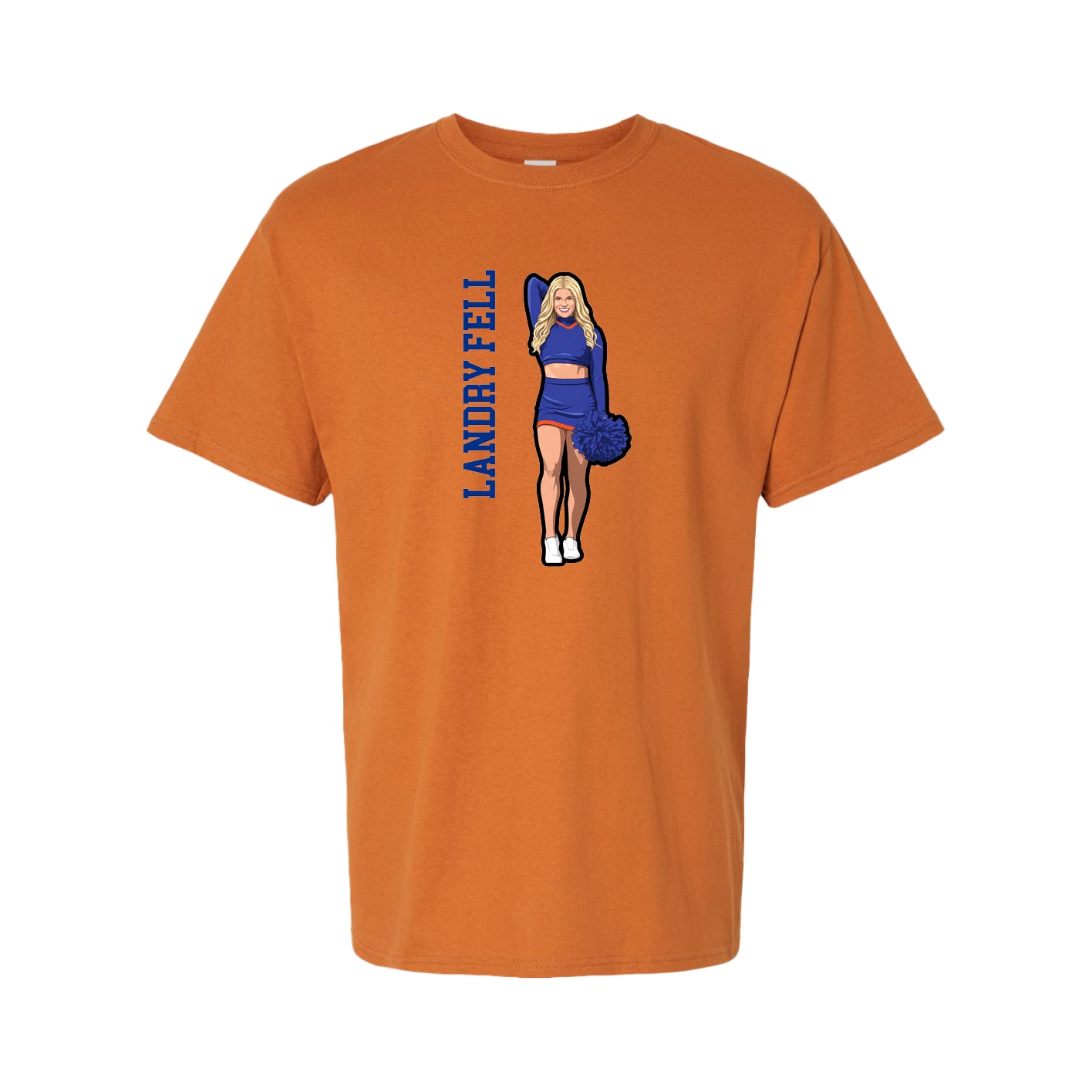 Tee — Name Vertical in Orange