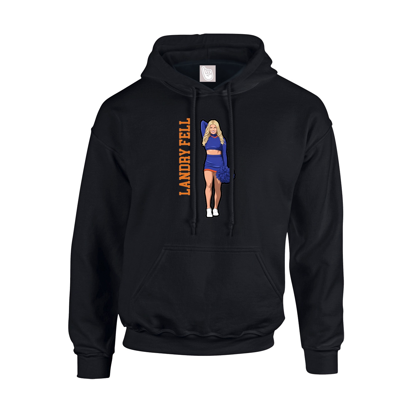 Youth Hoodie — Name Vertical in Black