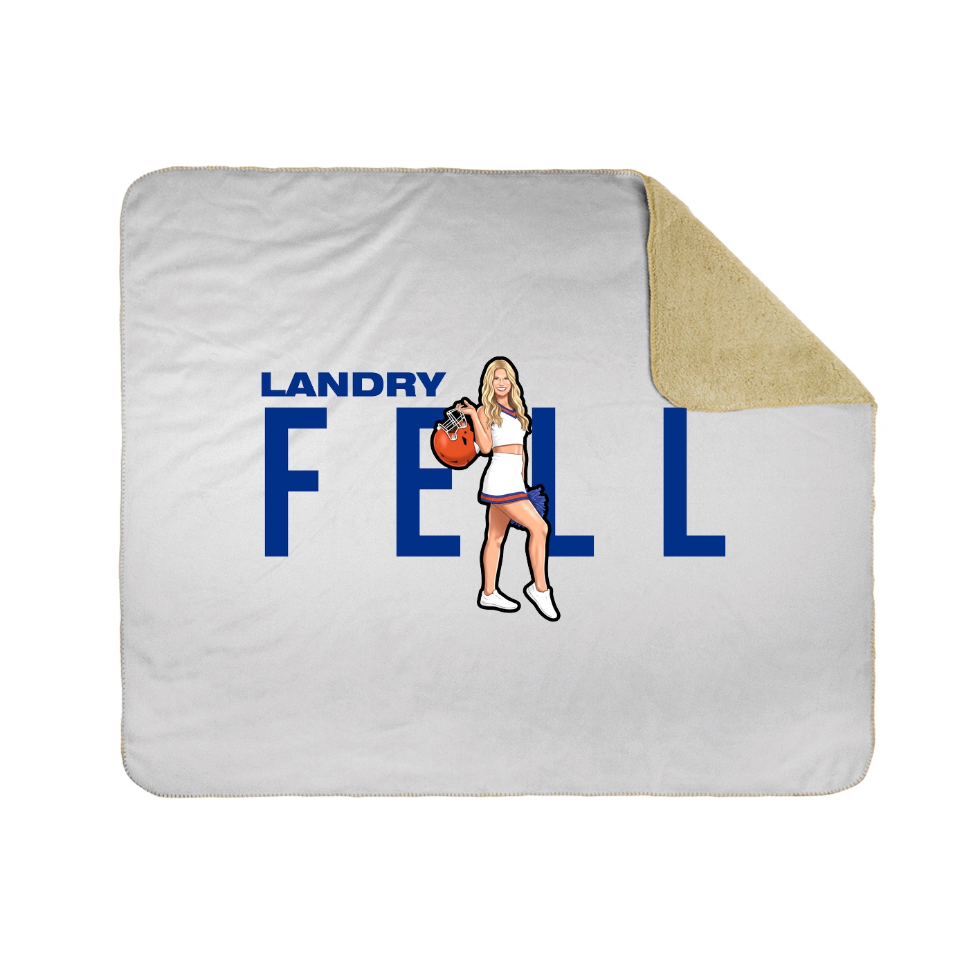Throw Blanket — Player Name in White