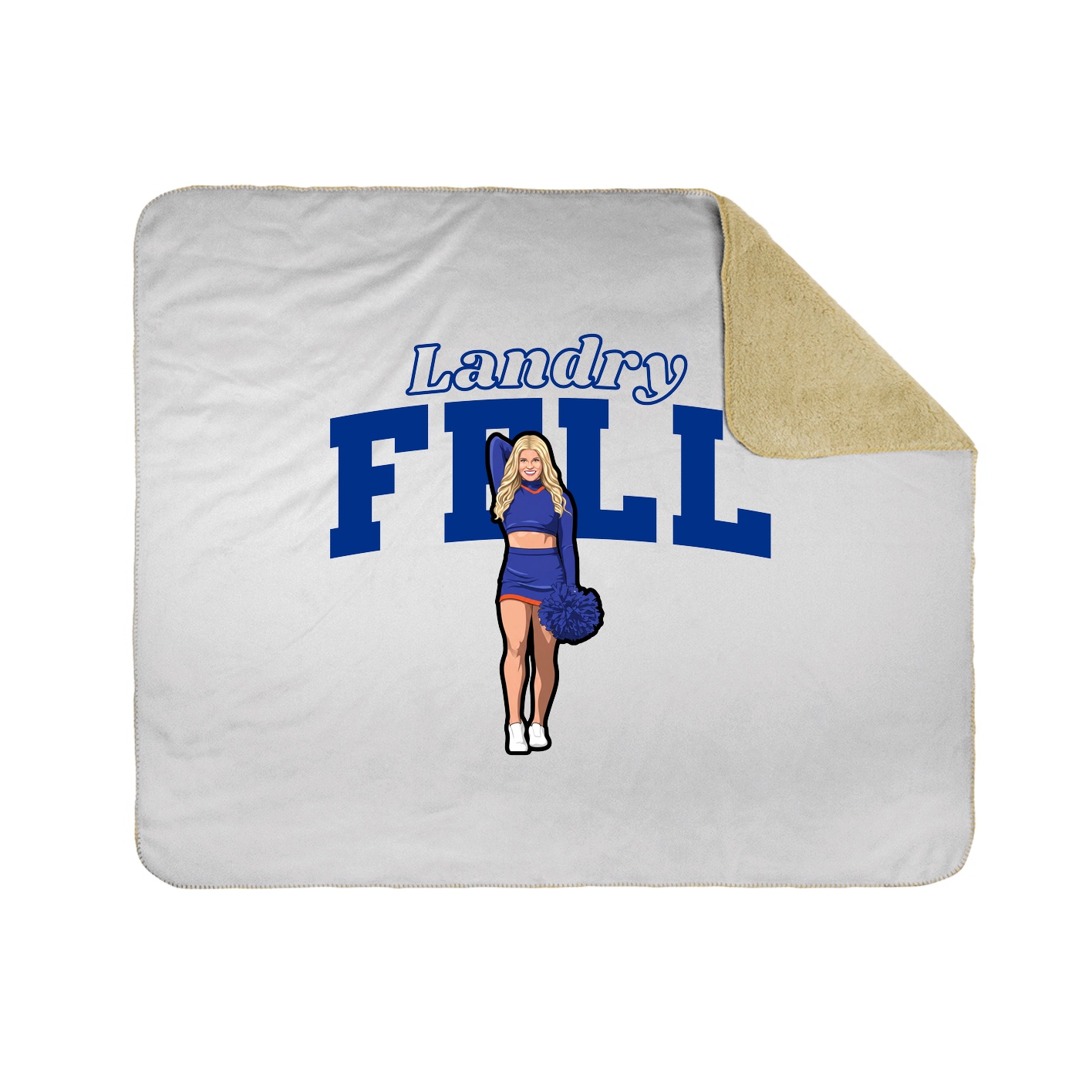 Throw Blanket — Name Arch in White