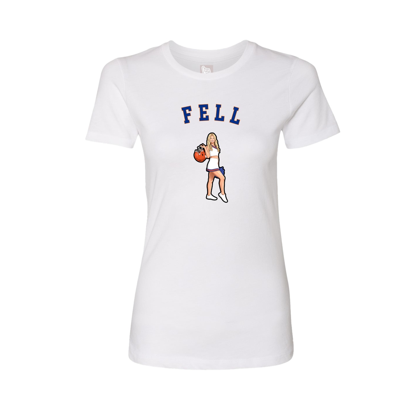 Fitted Women's Tee — Shirsey Arch in White
