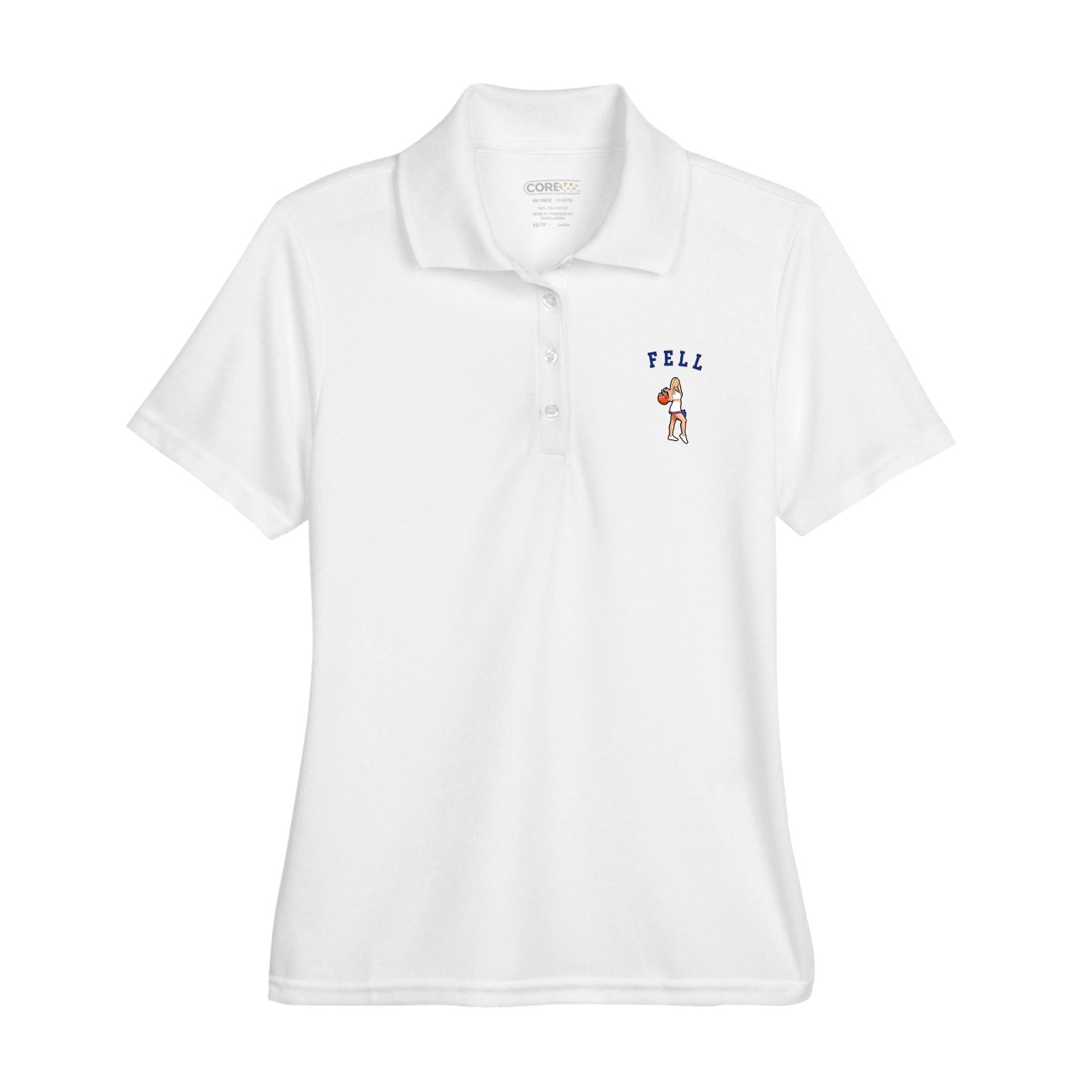 Womens Performance Polo — Shirsey Arch in White
