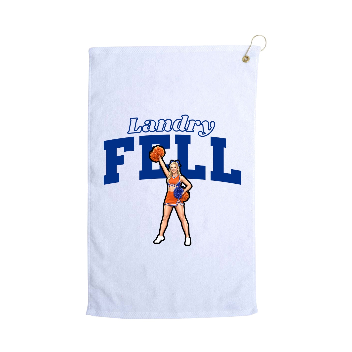 Golf Towel — Name Arch in White