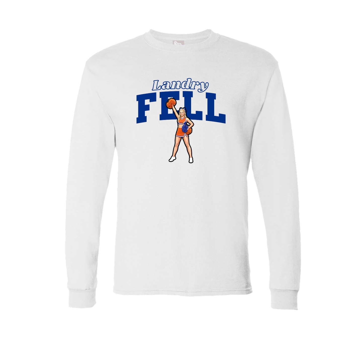 Long Sleeve Tee — Name Arch in White