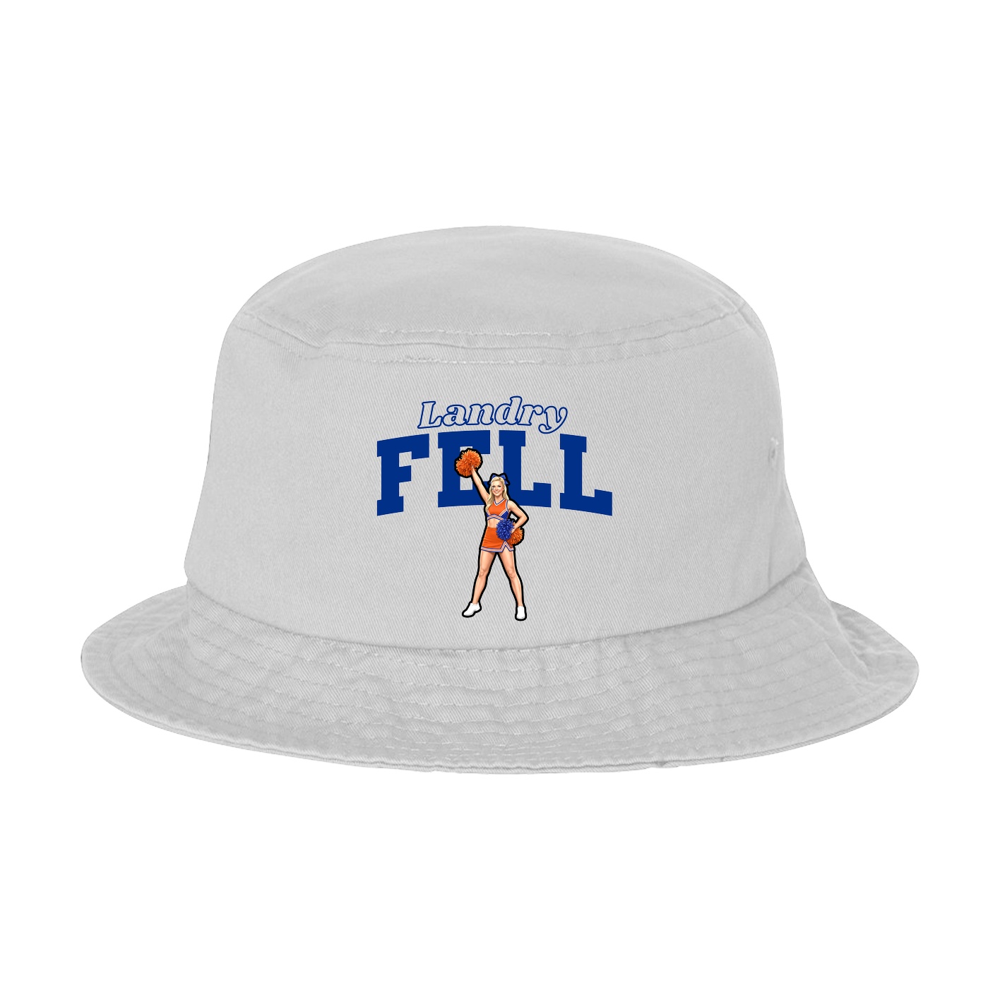 Bucket Cap — Name Arch in White