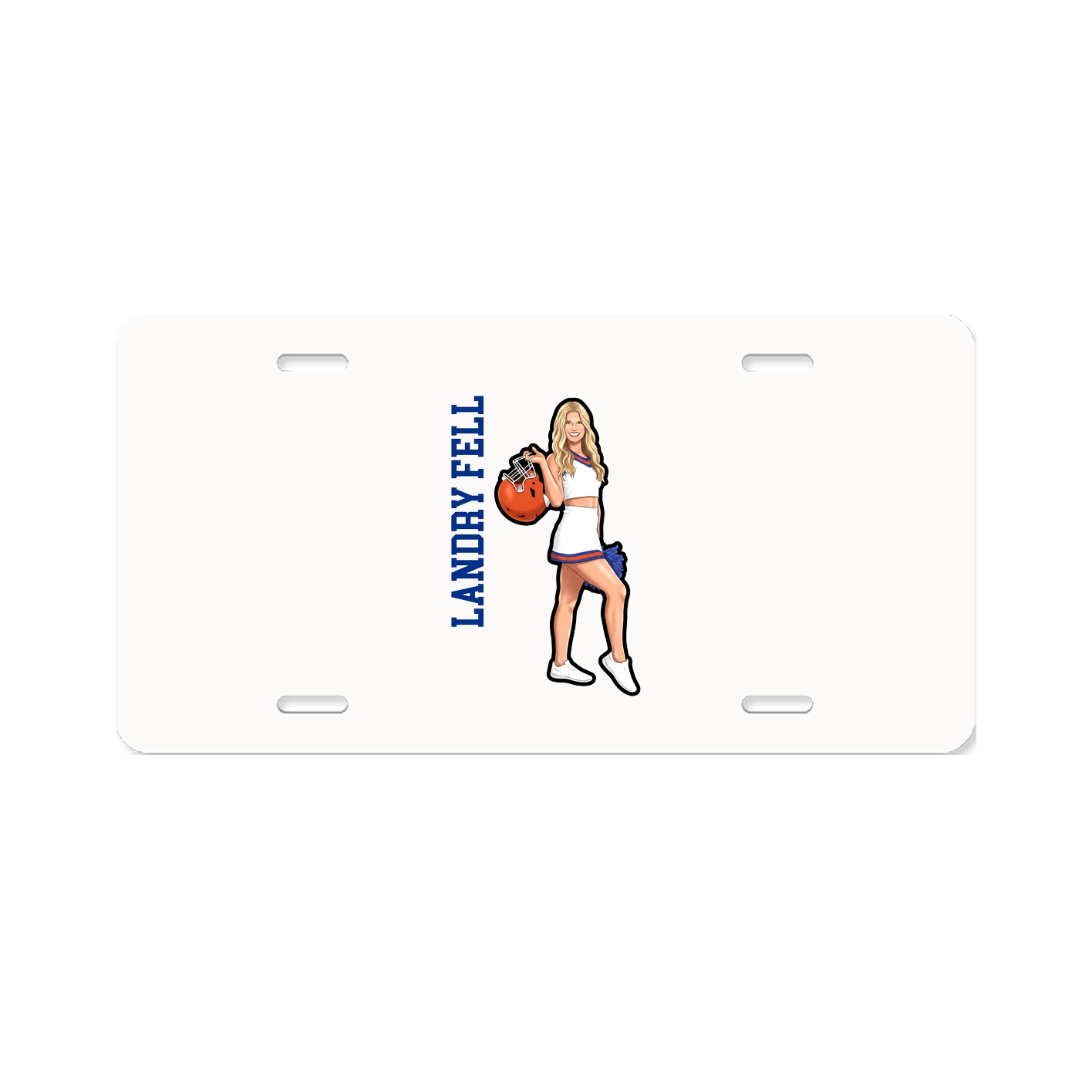 License Plate — Name Vertical in Classic