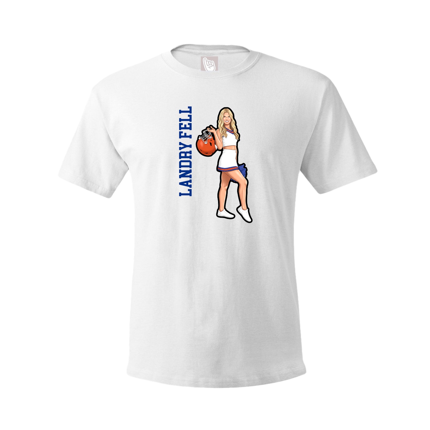 Youth Tee — Name Vertical in White