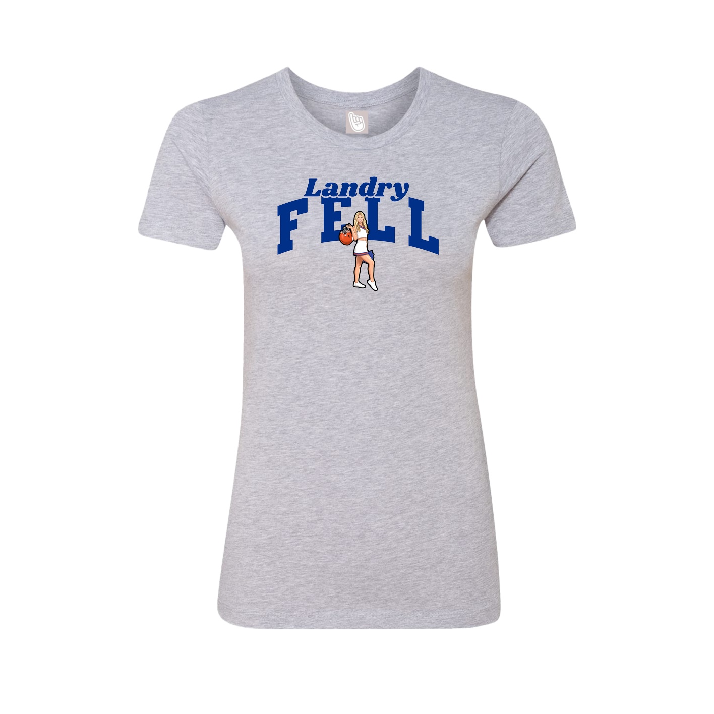 Fitted Women's Tee — Signature Arch in Grey