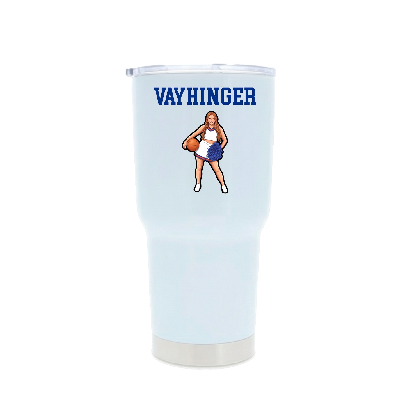 30oz Stainless Steel Tumbler — Shirsey in White