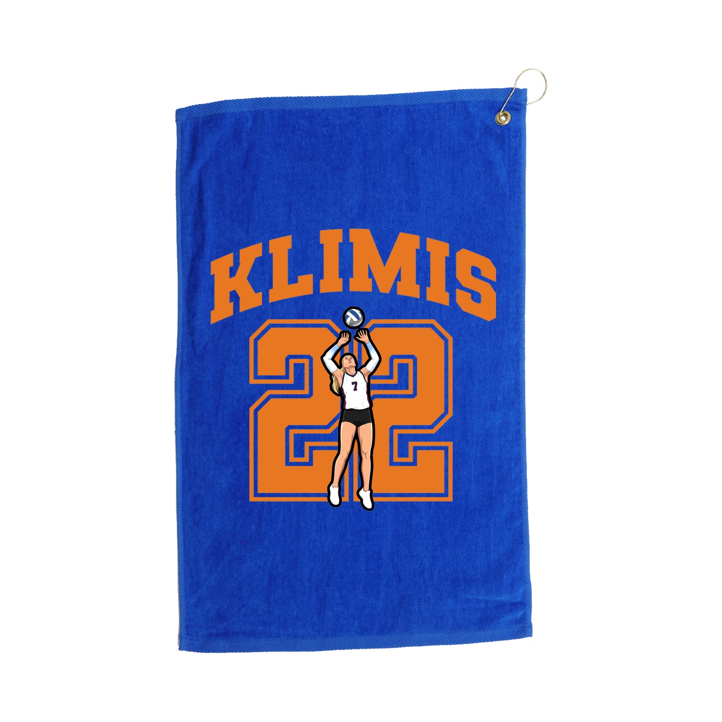 Golf Towel — Number in Royal