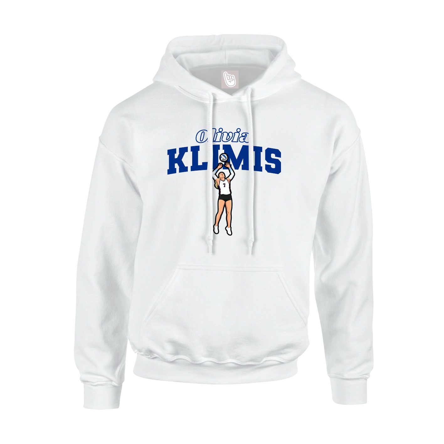 Hoodie — Name Arch in White