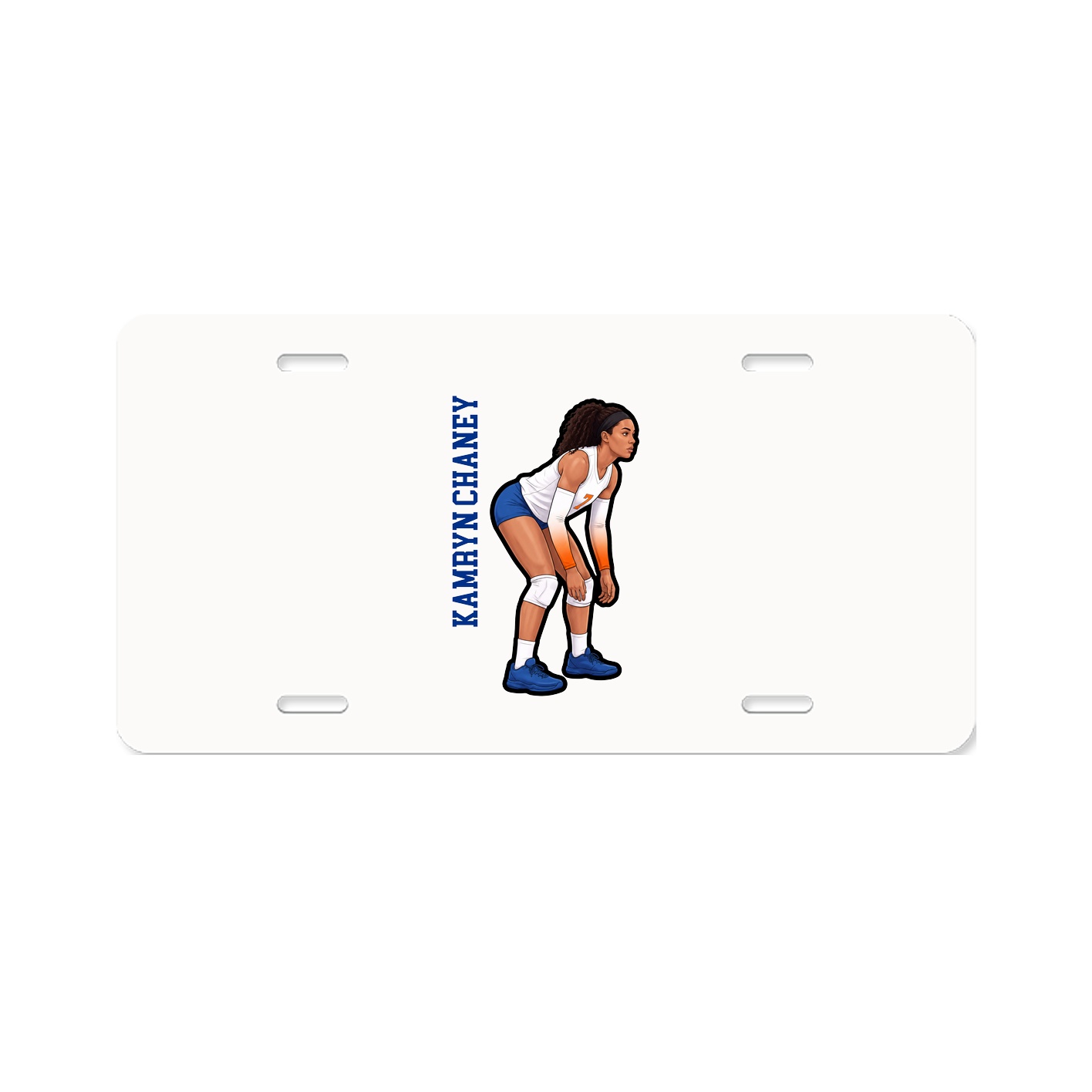 License Plate — Name Vertical in Classic