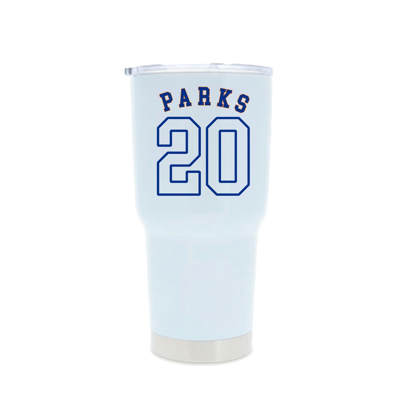 30oz Stainless Steel Tumbler — Shirsey Arch in White