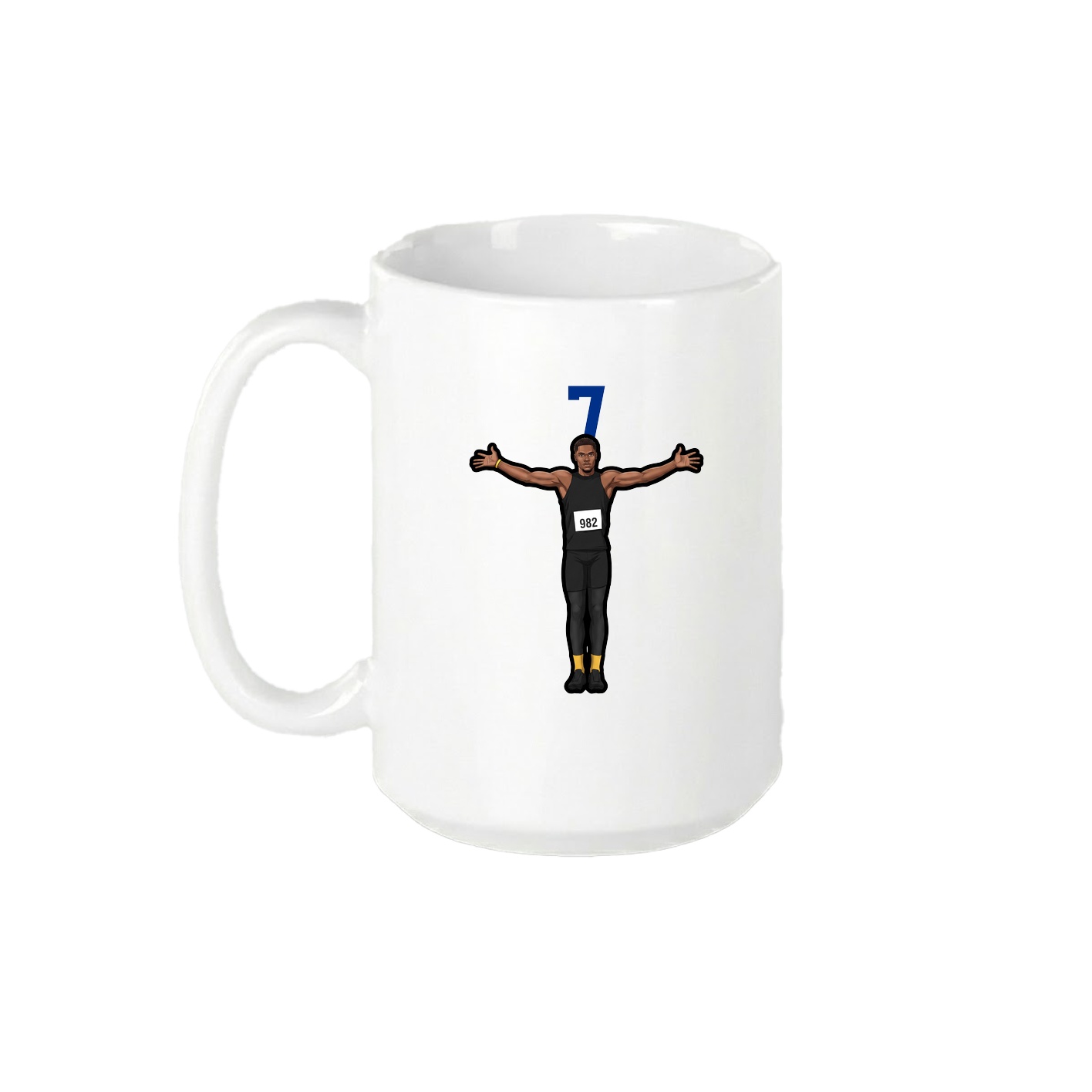 15oz Coffee Mug — Number Top in White