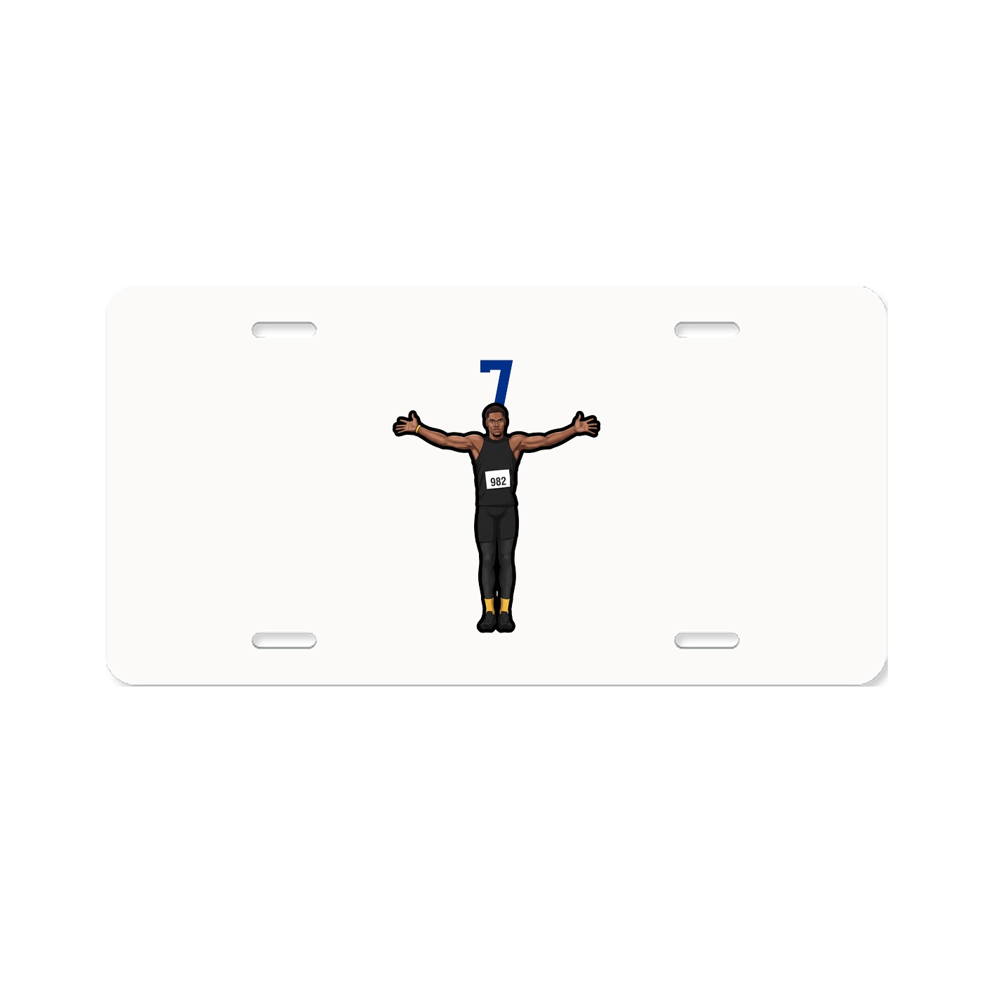 License Plate — Number Top in Classic