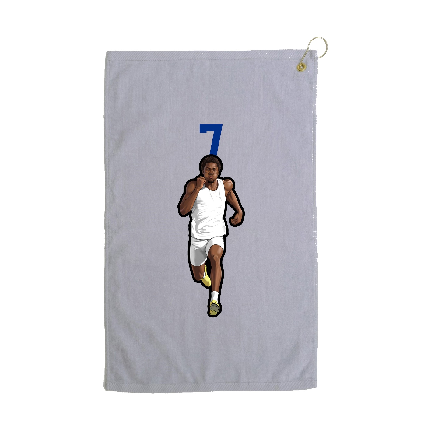 Golf Towel — Number Top in Grey