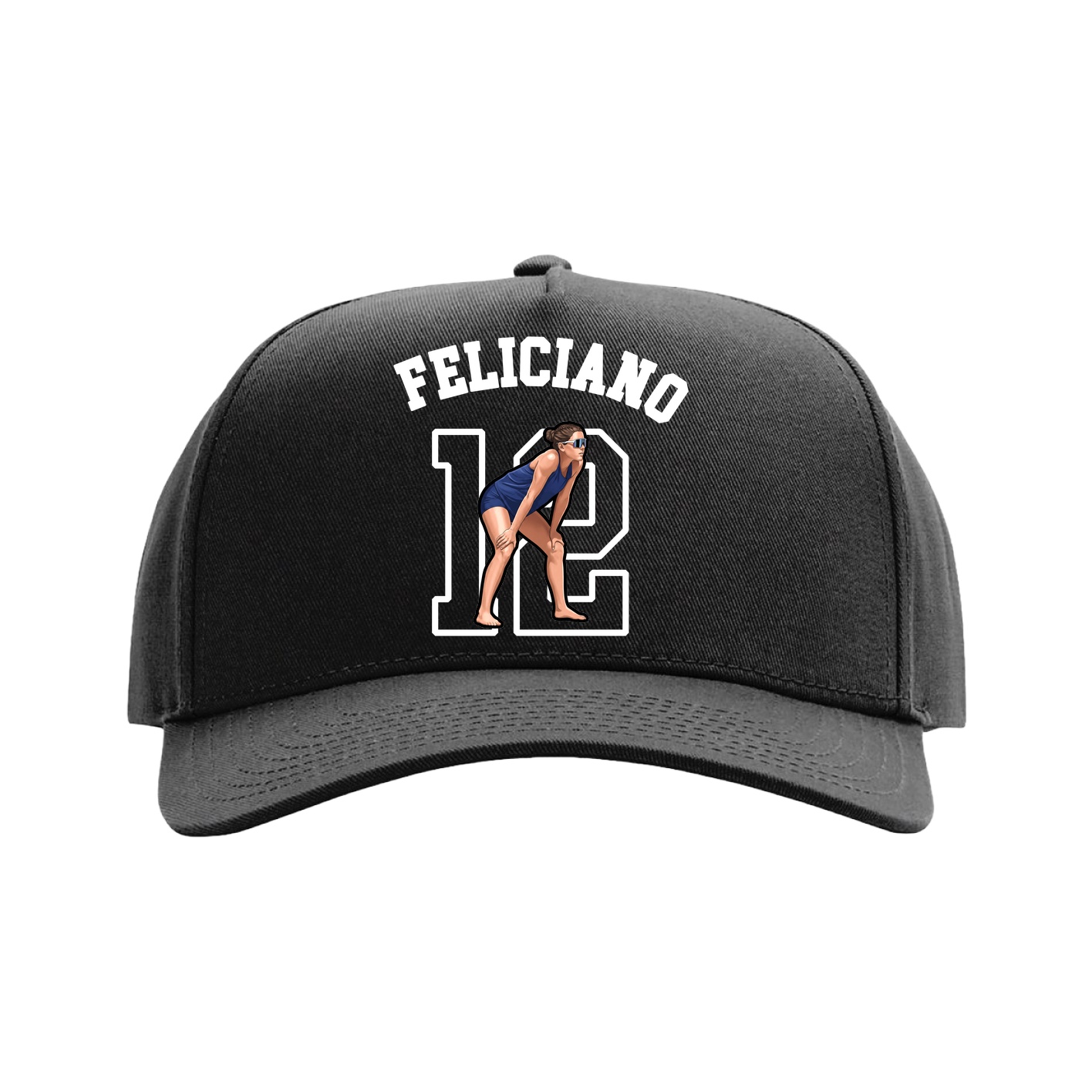 Full Fabric Five-Panel Champ Cap — Shirsey Arch in Black