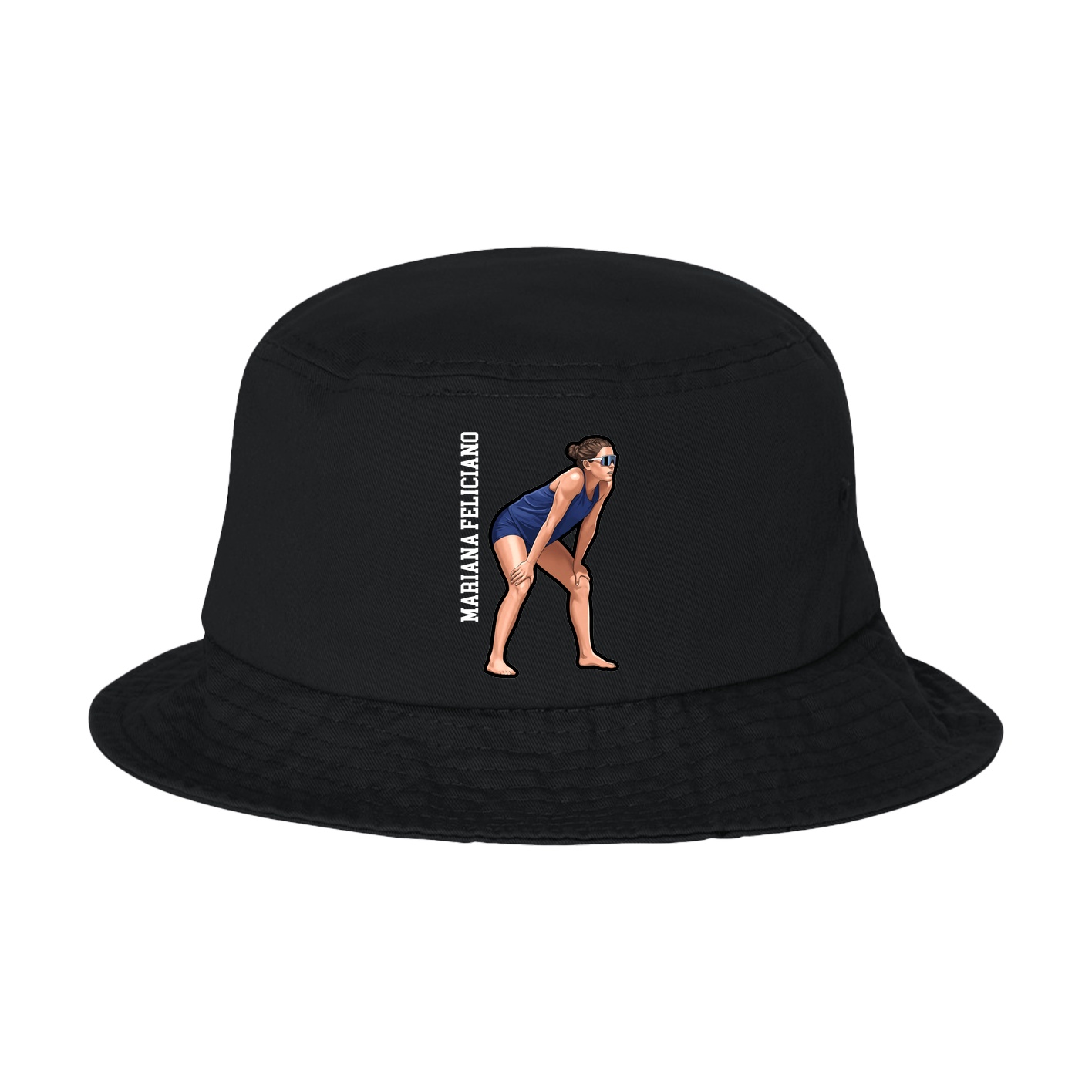 Bucket Cap — Name Vertical in Black