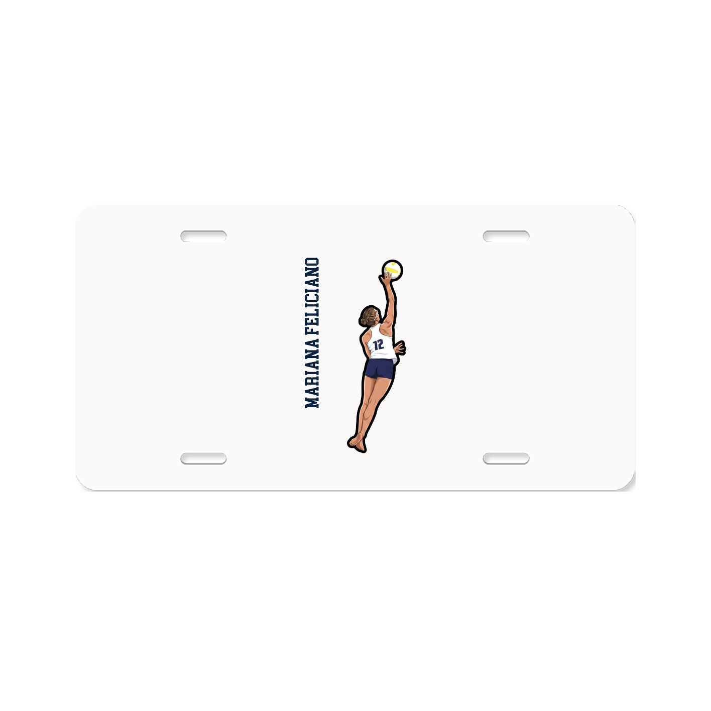 License Plate — Name Vertical in Classic