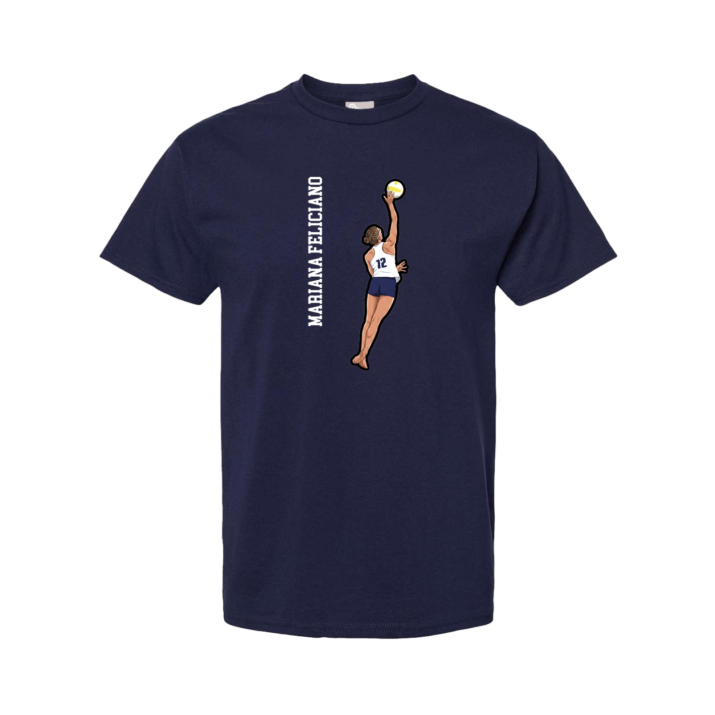 Youth Tee — Name Vertical in Navy