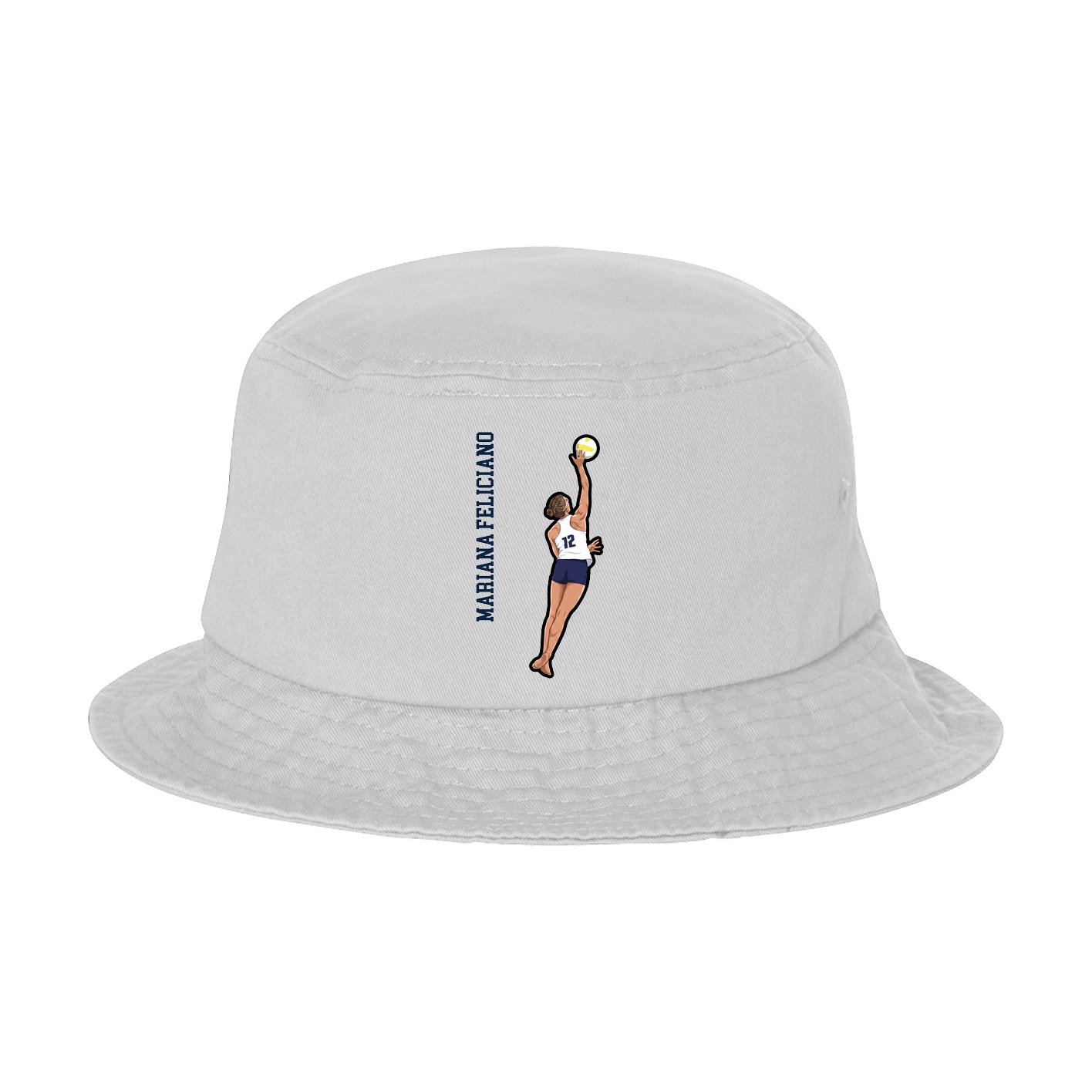 Bucket Cap — Name Vertical in White