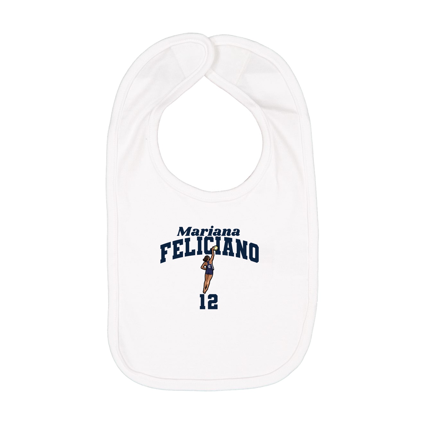 Infant Bib — Signature Arch in White