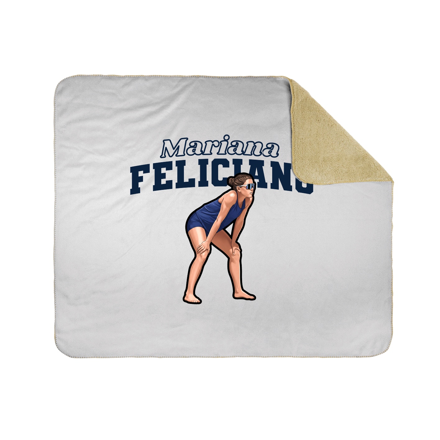 Throw Blanket — Name Arch in White