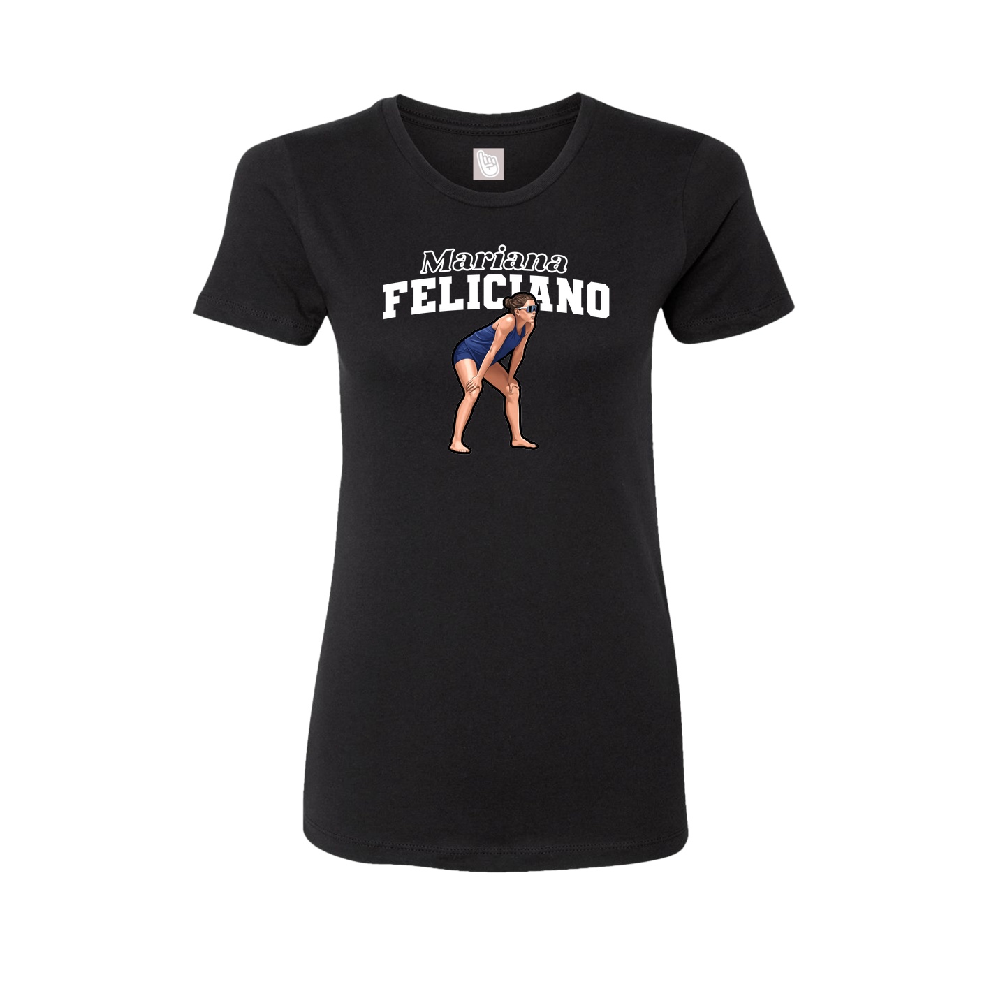 Fitted Women's Tee — Name Arch in Black