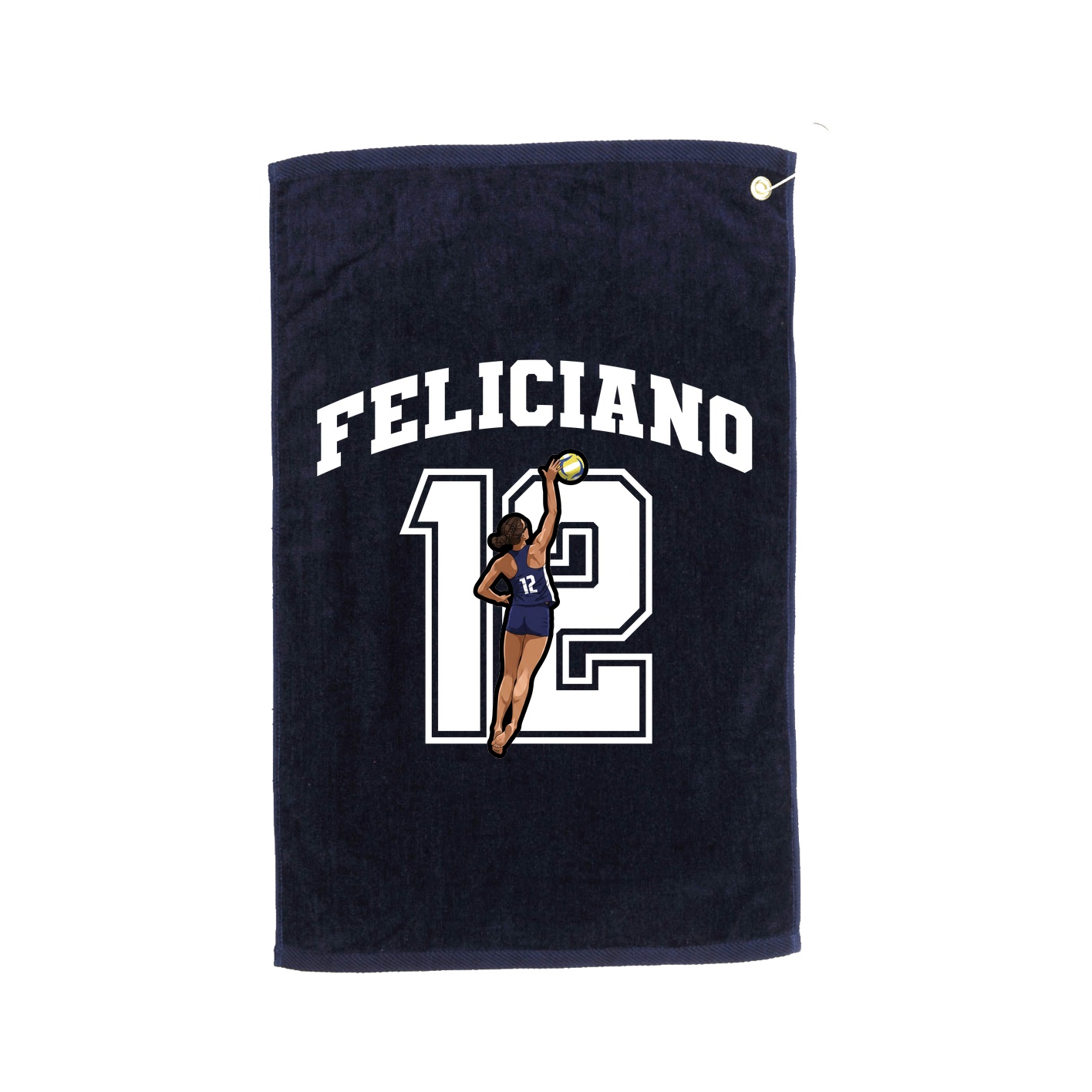 Golf Towel — Number in Navy