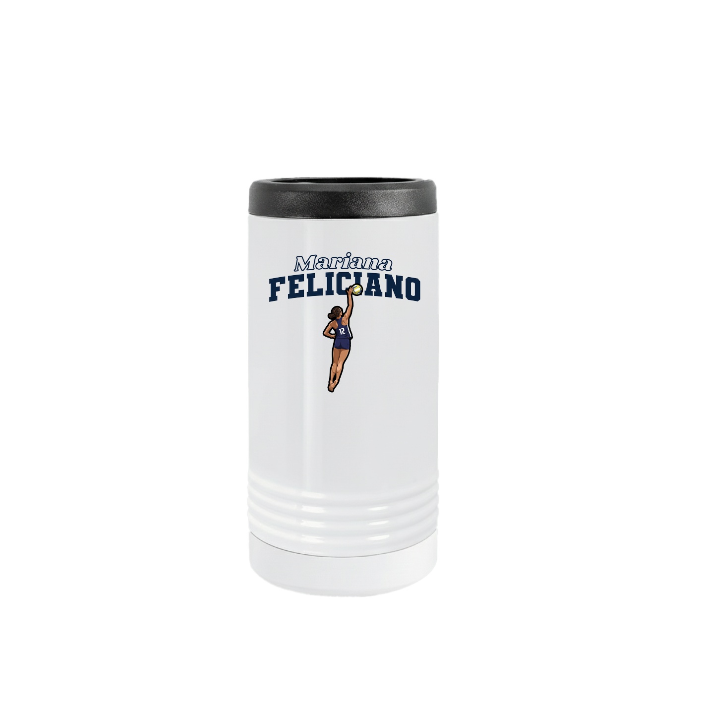 Slim Beverage Holder — Name Arch in White