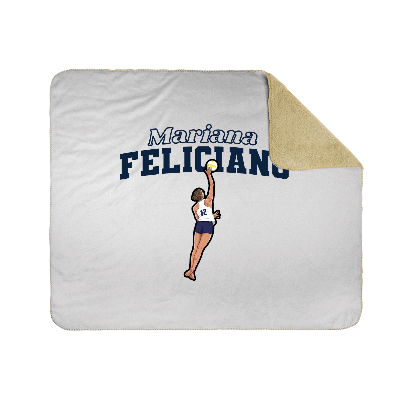 Throw Blanket — Name Arch in White