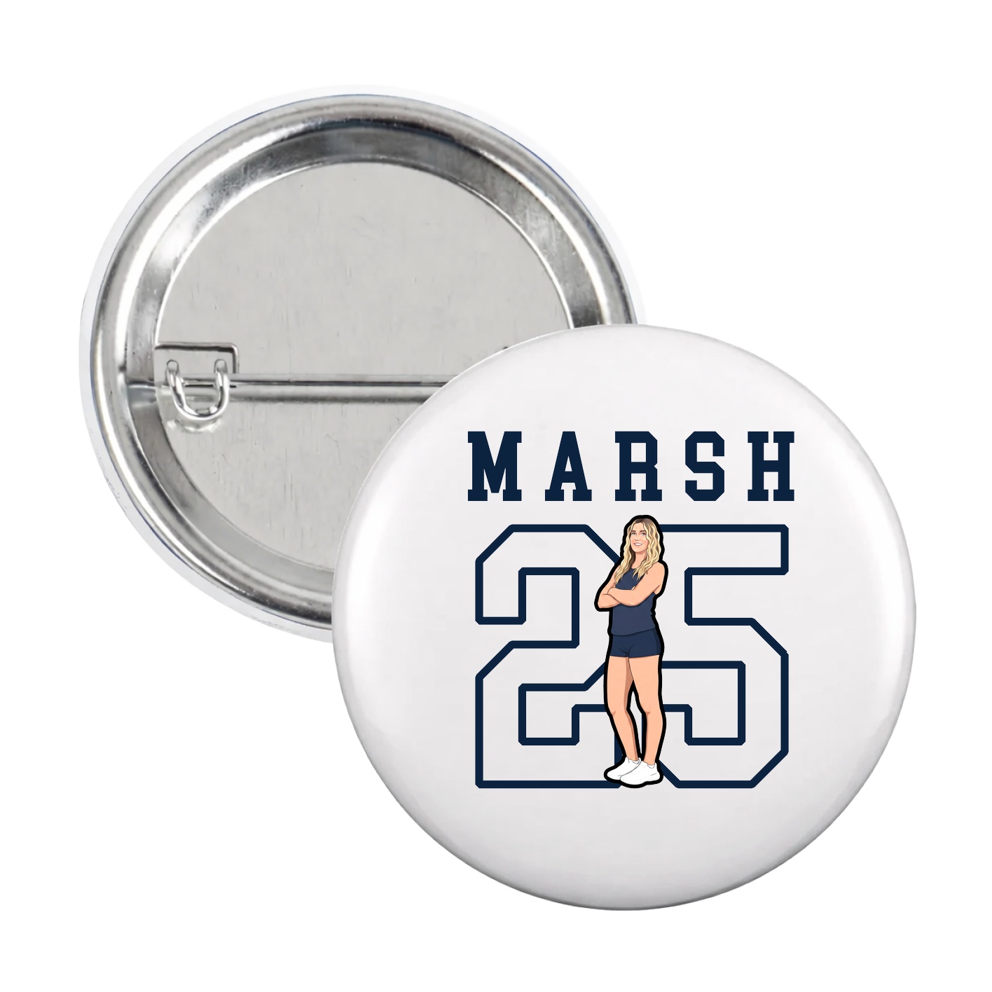 Game Day Button — Shirsey in White