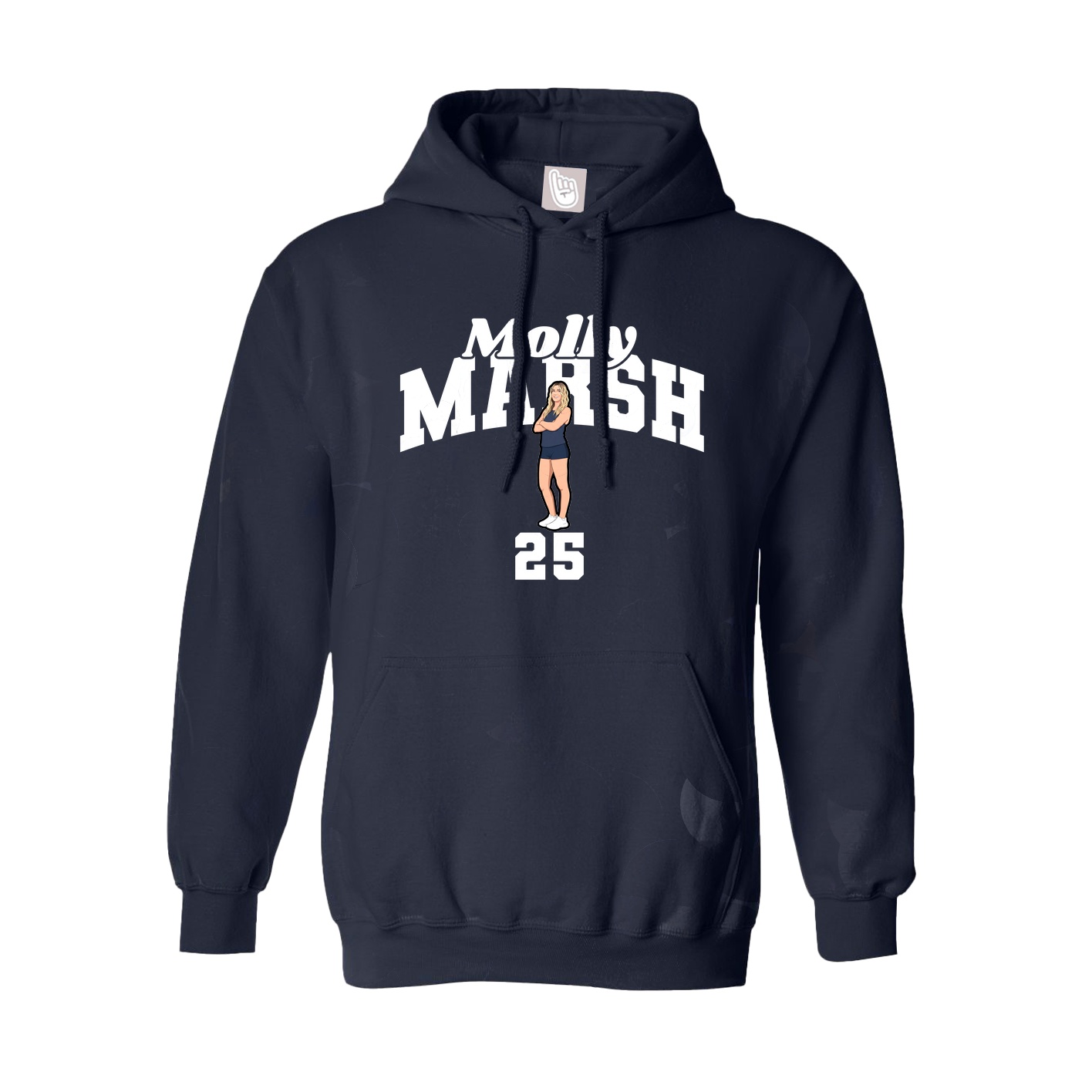 Youth Hoodie — Signature Arch in Navy
