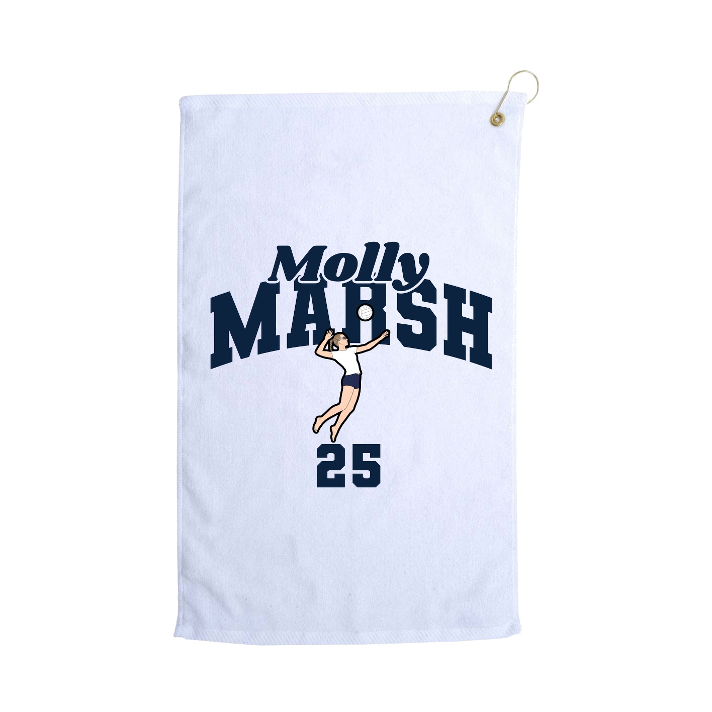 Golf Towel — Signature Arch in White