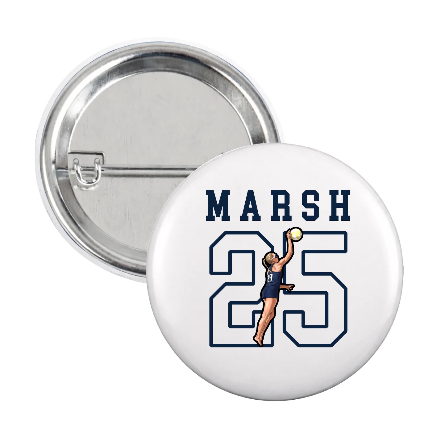 Game Day Button — Shirsey in White