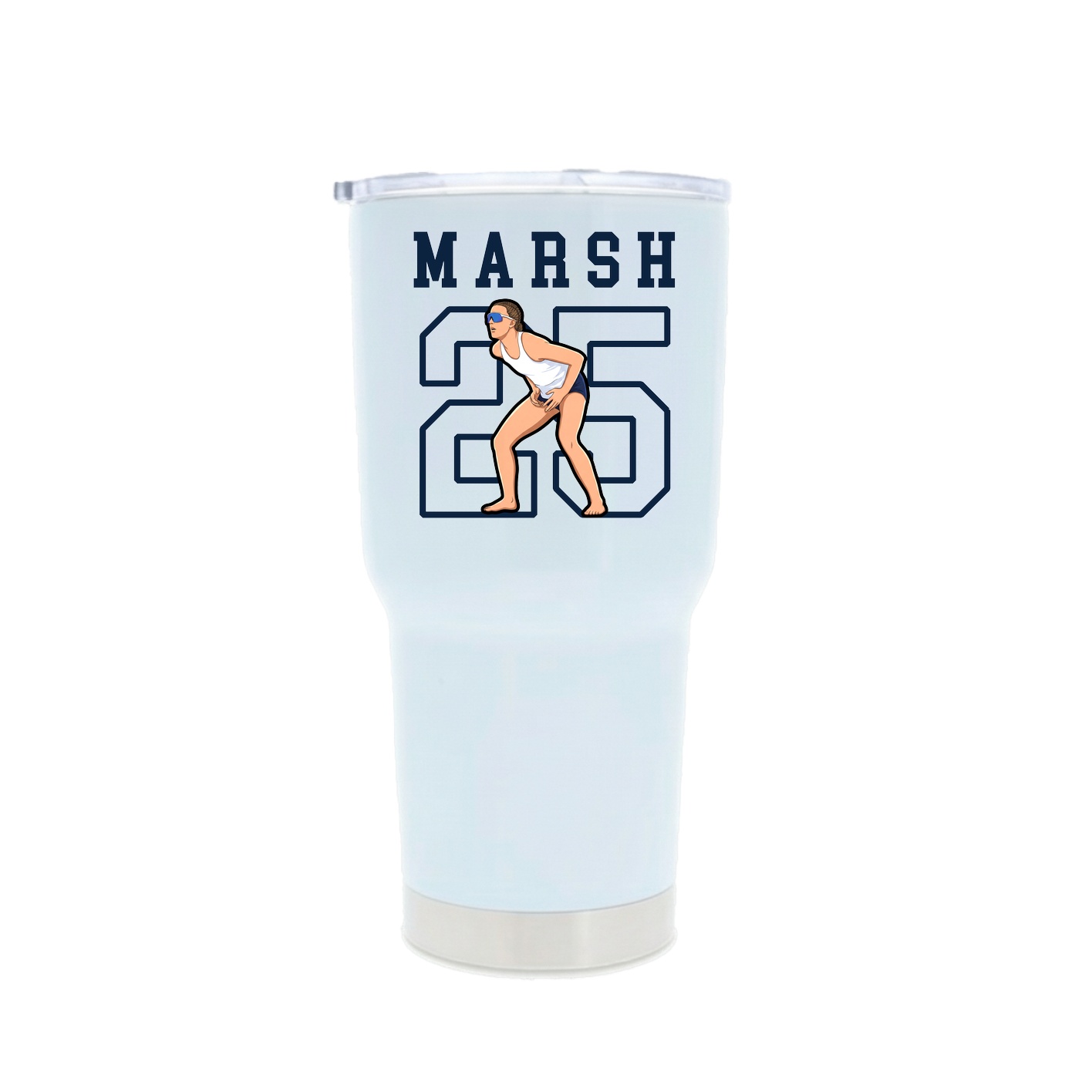 30oz Stainless Steel Tumbler — Shirsey in White