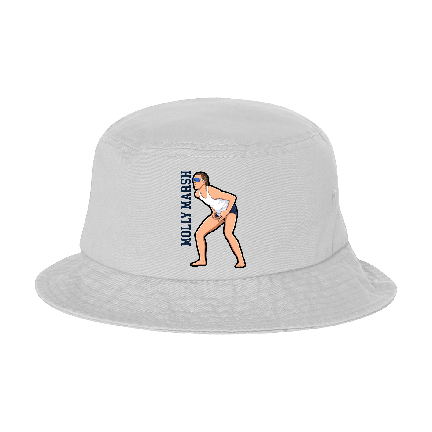 Bucket Cap — Name Vertical in White