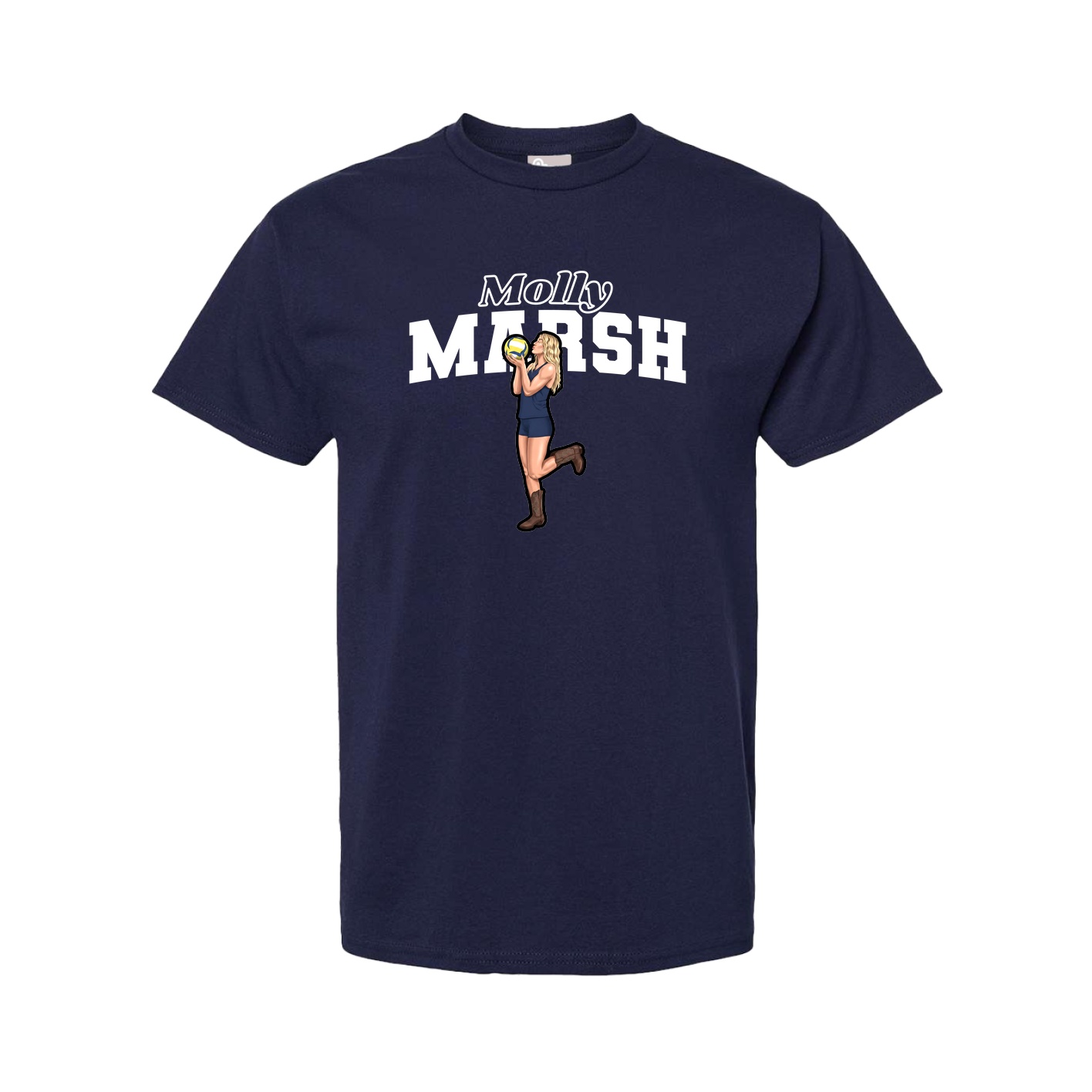 Youth Tee — Name Arch in Navy