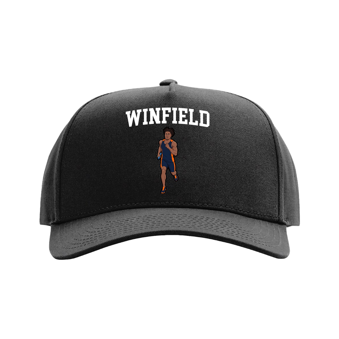 Full Fabric Five-Panel Champ Cap — Shirsey in Black
