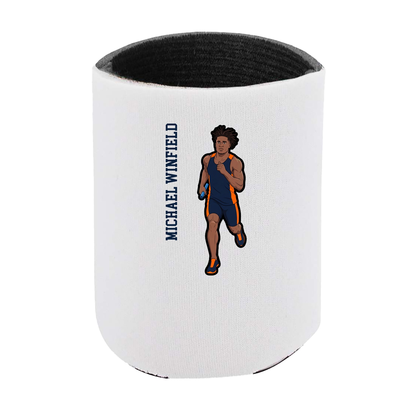 Can Holder — Name Vertical in White